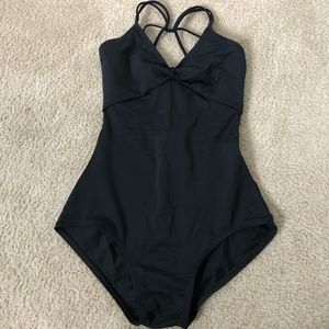 Black dance leotard